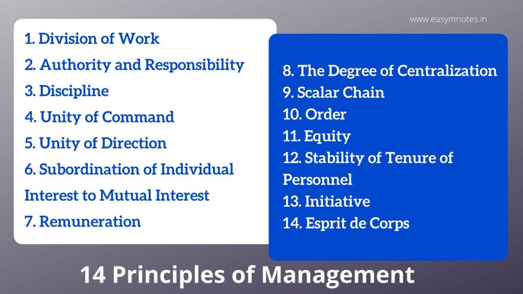 14 Principles of Management