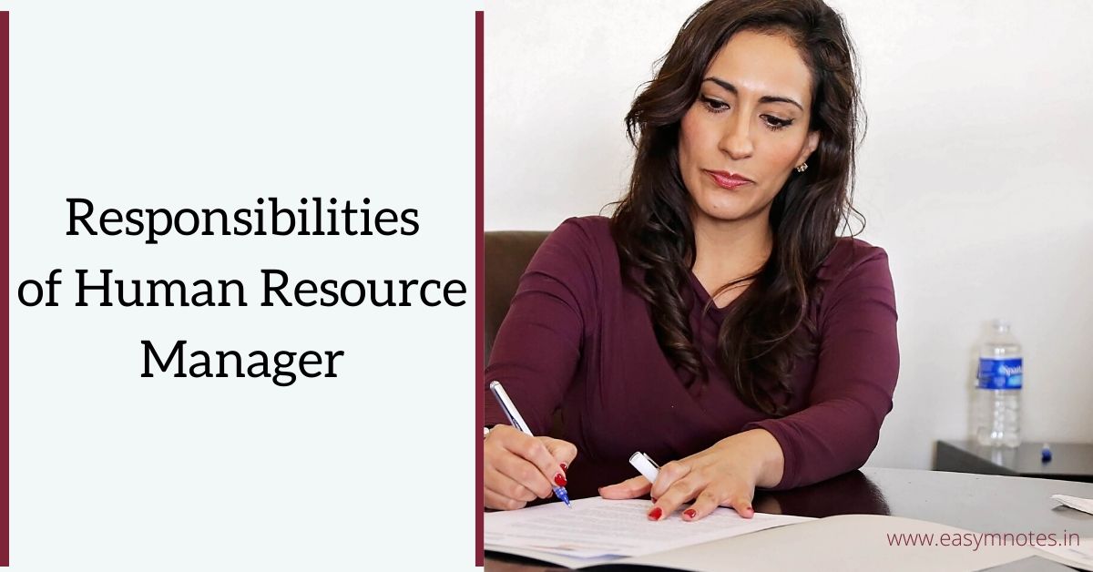 Responsibilities of Human Resource Manager